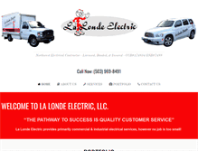 Tablet Screenshot of lalondeelectric.com